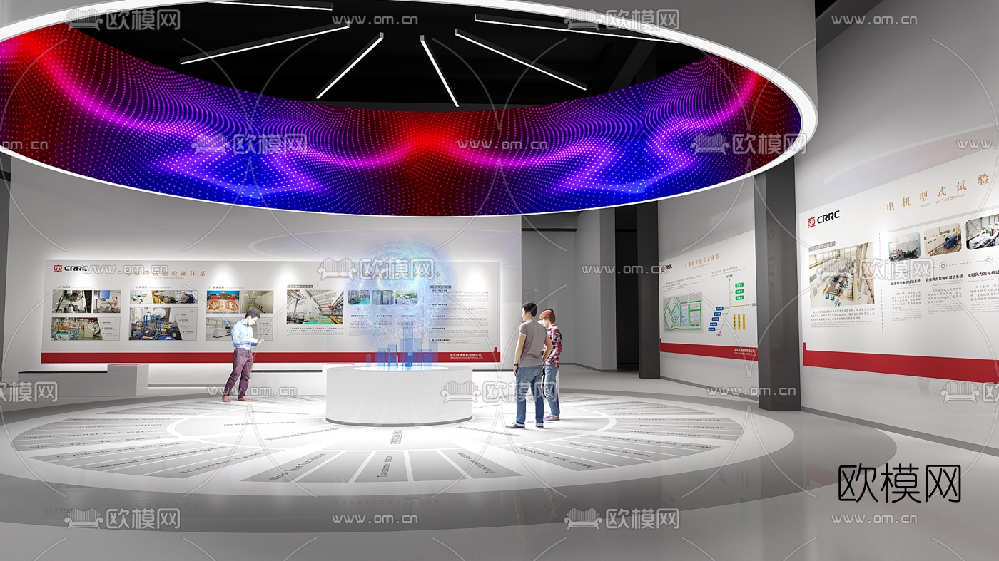现代中车科研展厅3d模型