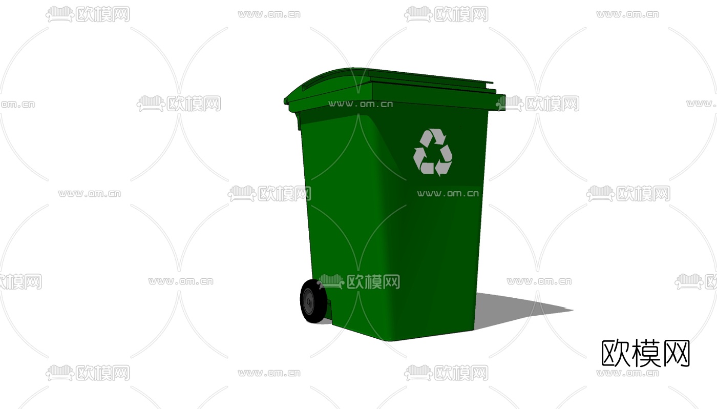 现代垃圾桶免费su模型下载