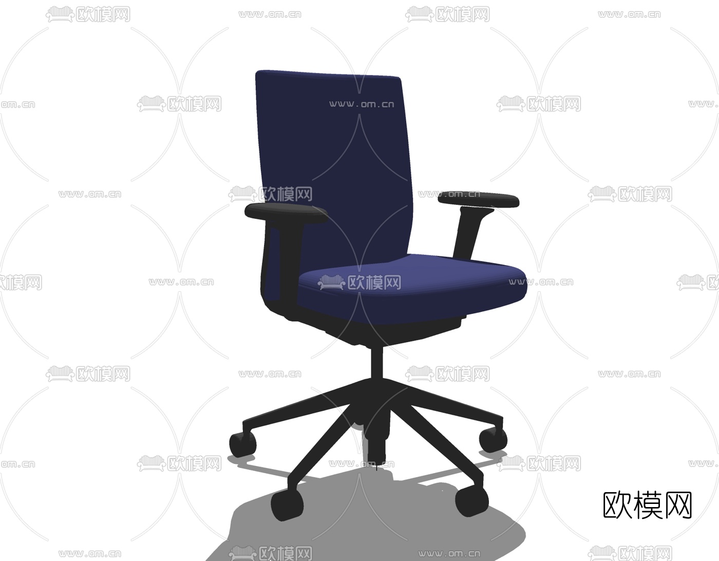 现代办公转椅免费su模型下载