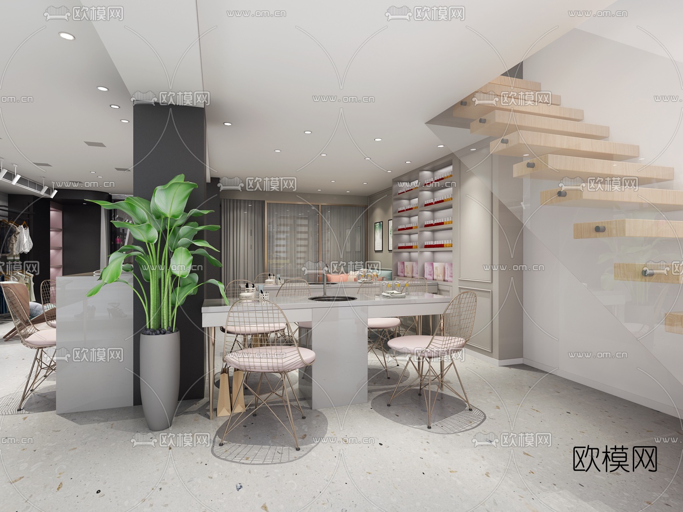 现代服装店3d模型