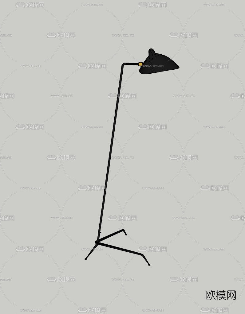 现代铁艺落地灯免费su模型下载