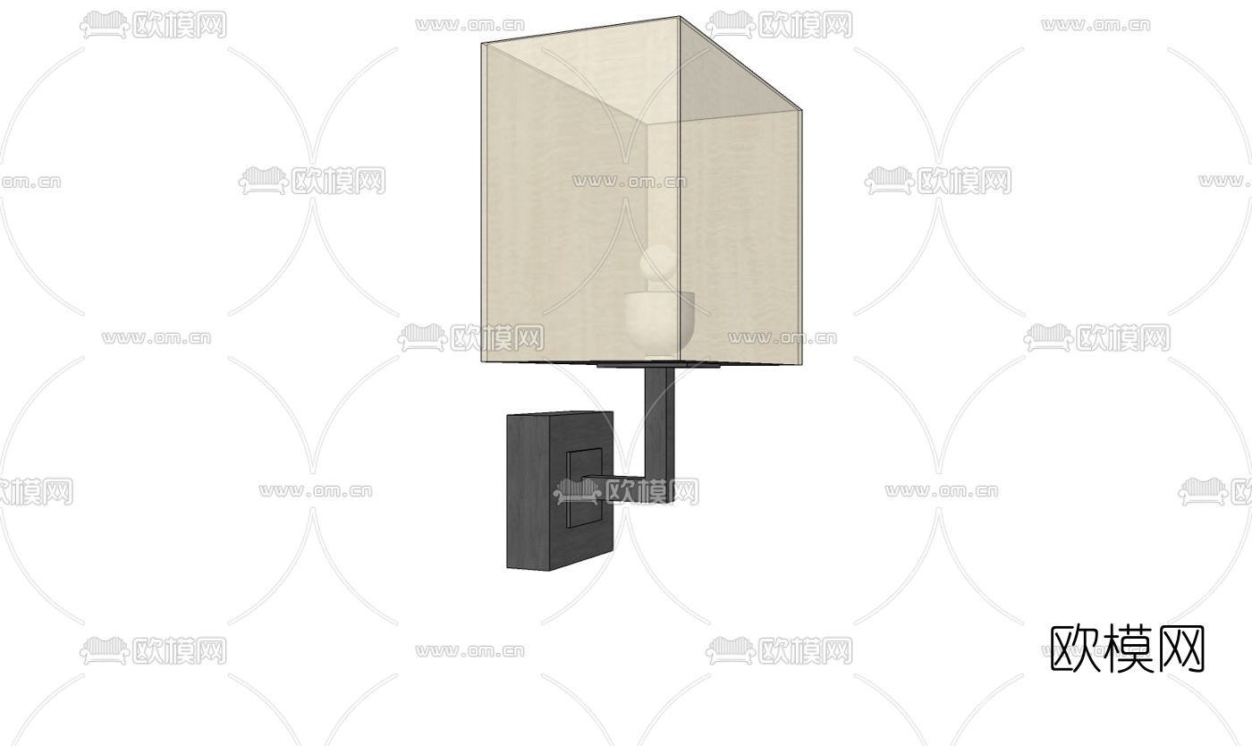 现代金属壁灯免费su模型下载