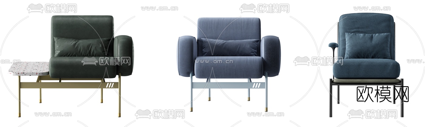 现布艺休闲沙发su模型下载（渲染图3）