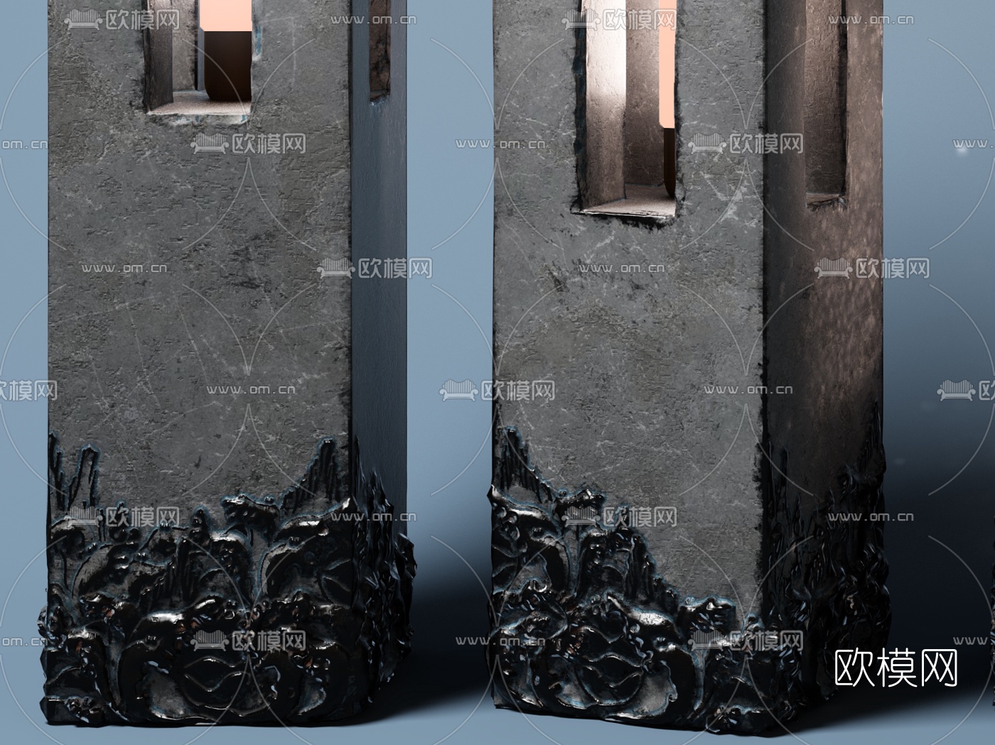 中式户外灯3d模型下载（渲染图4）