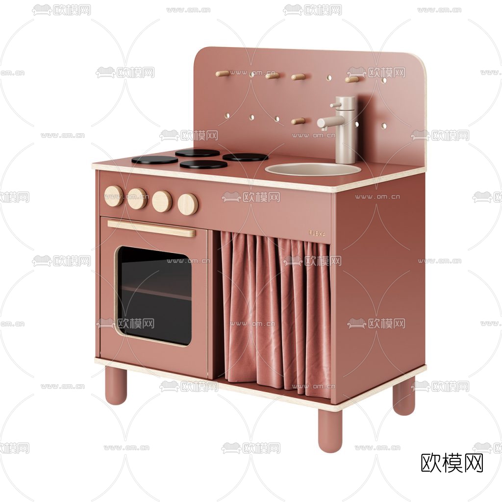 北欧儿童洗手台浴室柜3d模型下载