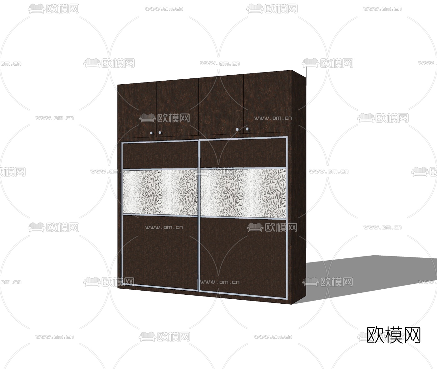 现代衣柜免费su模型下载