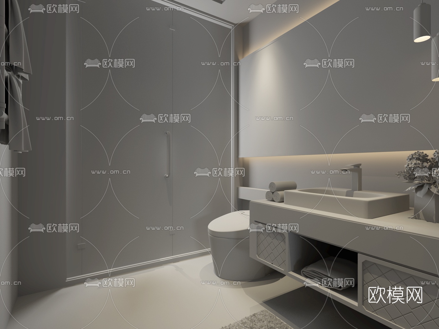 北欧浴室卫生间3D模型