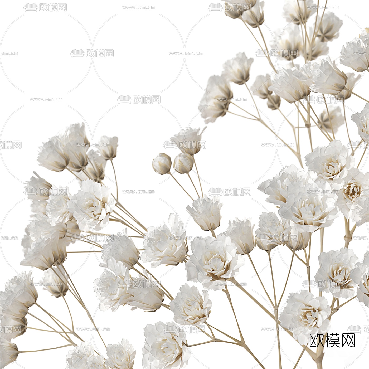 现代玻璃烛台花瓶摆件3d模型