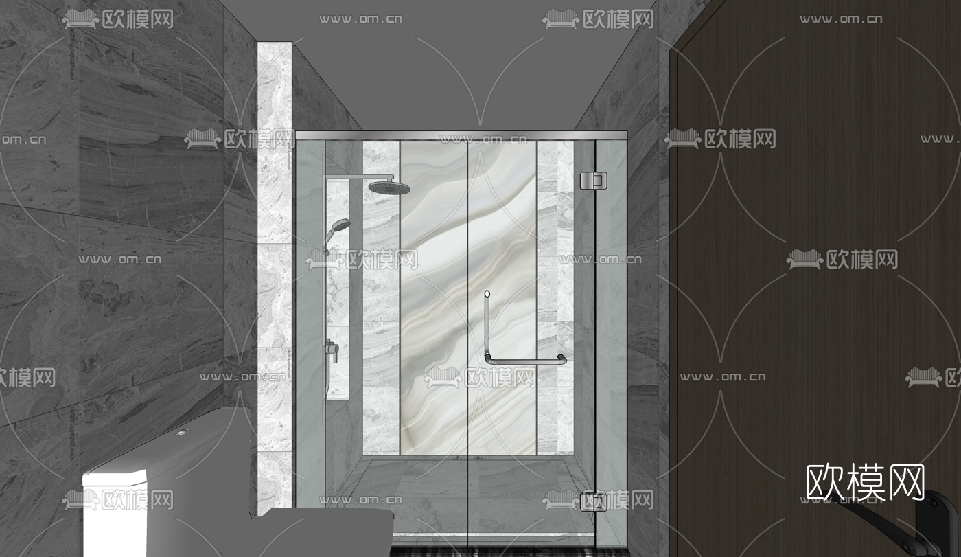 现代客餐厅su模型