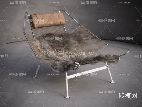 现代休闲躺椅3D模型