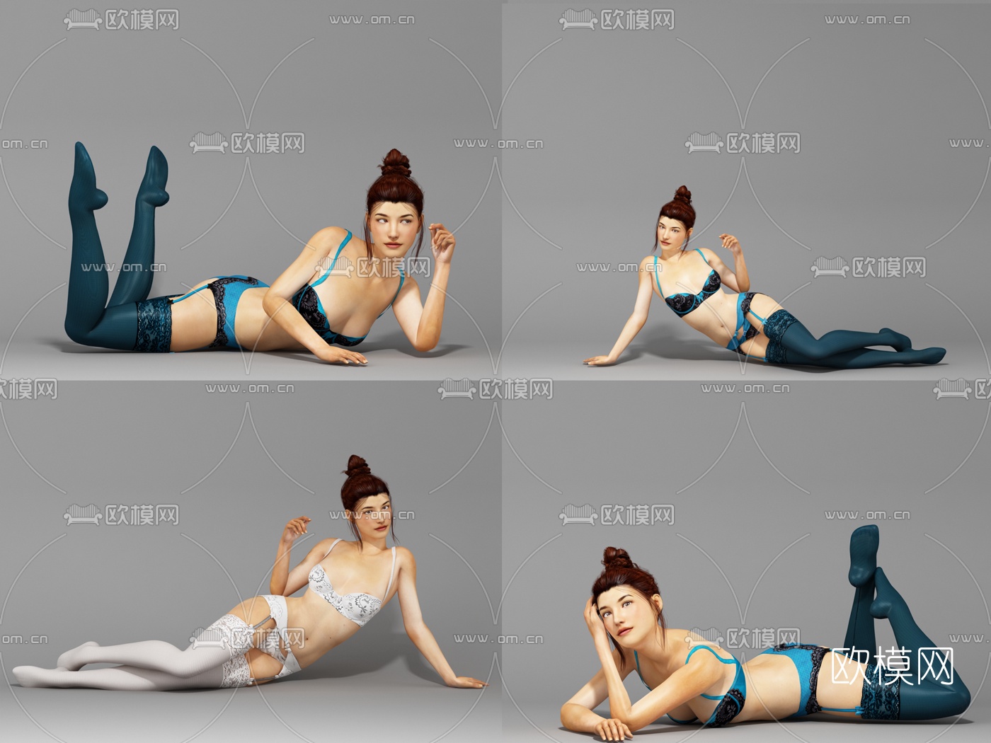 现代人物模特3D模型