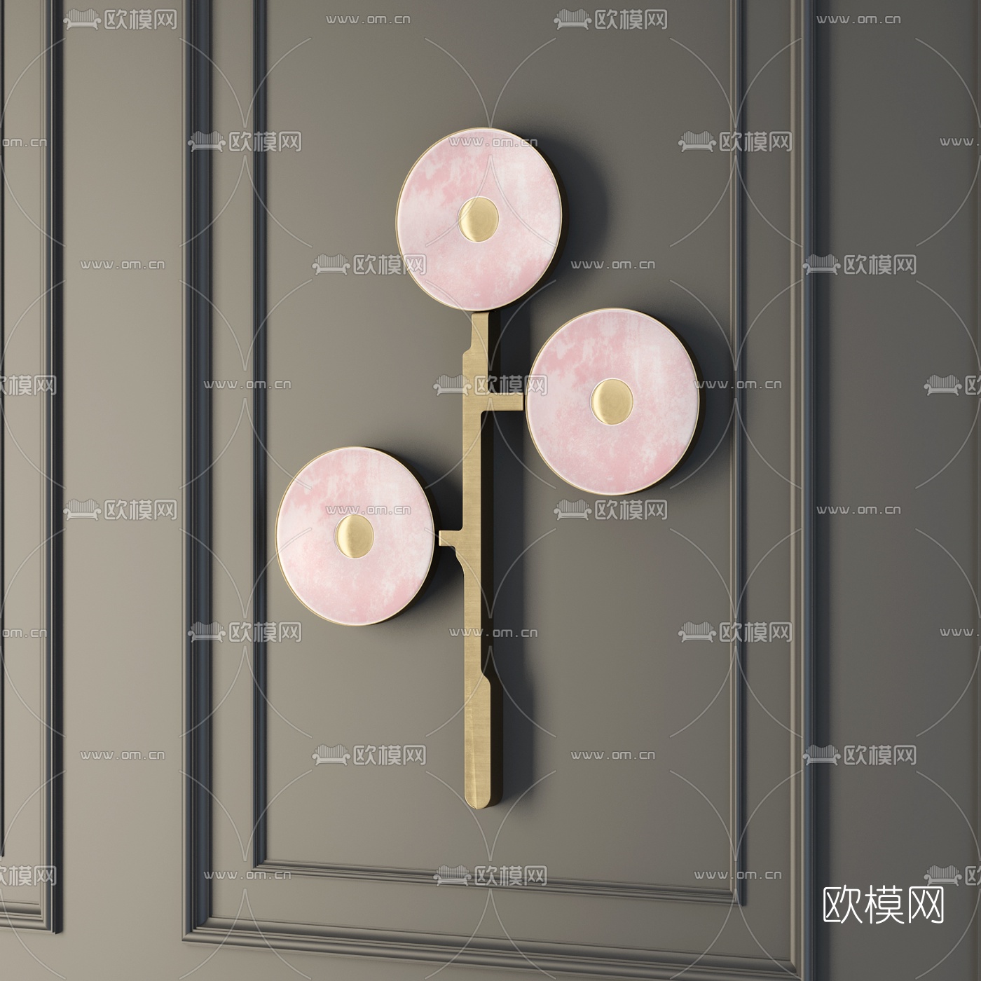 现代时尚壁灯组合3d模型