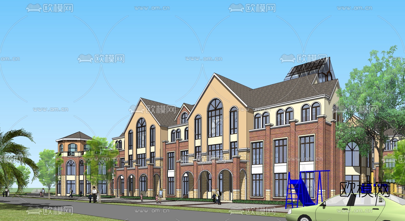 欧式幼儿园su模型下载（渲染图4）