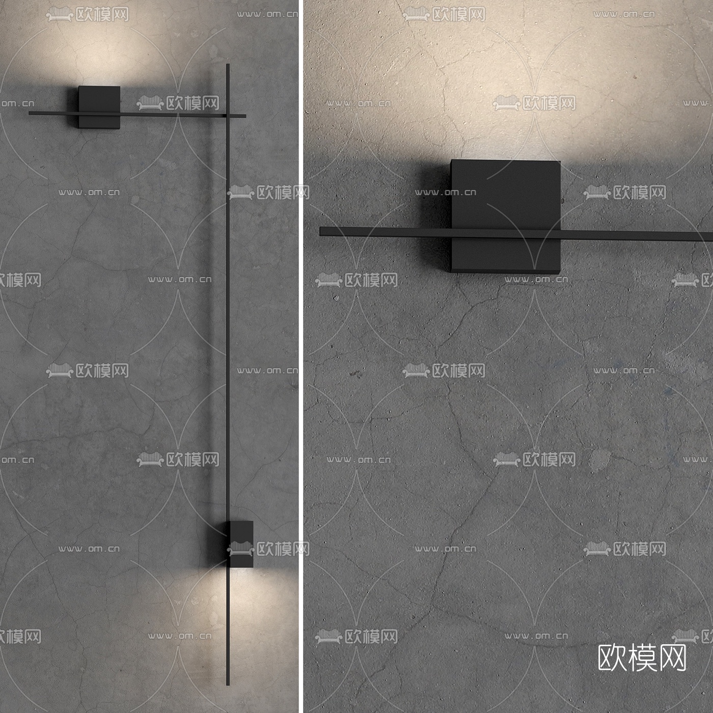 现代壁灯3d模型