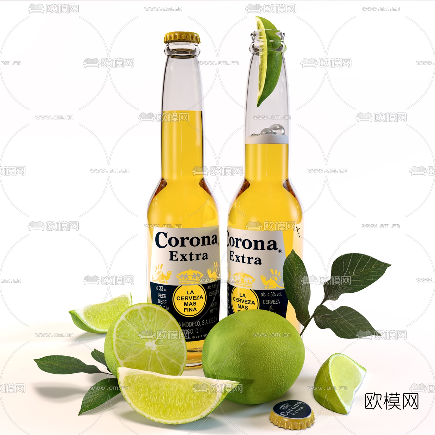 现代酒水饮料柠檬3d模型下载