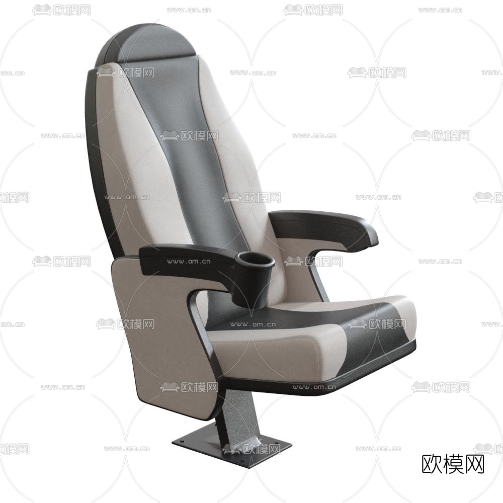 现代皮革公用椅3d模型
