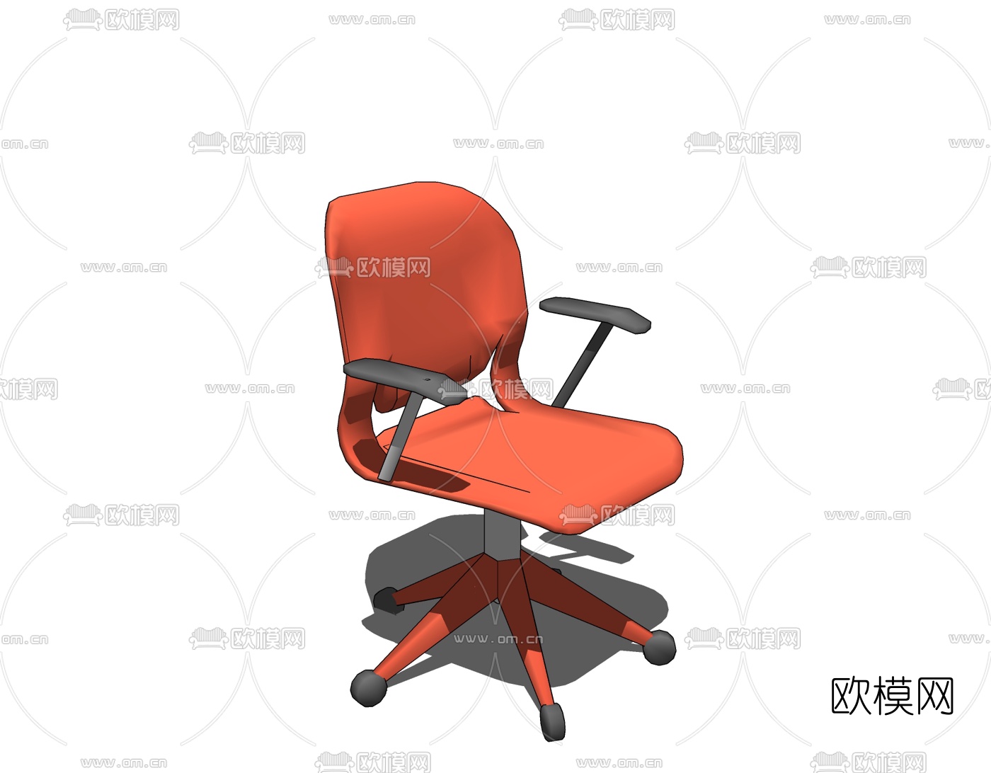 现代办公转椅免费su模型下载