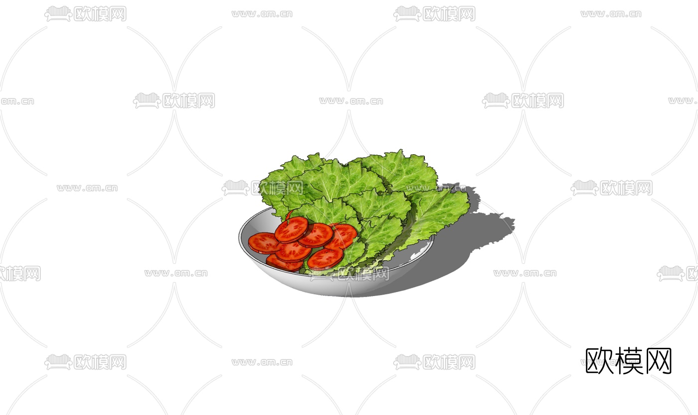 现代蔬菜番茄免费su模型下载