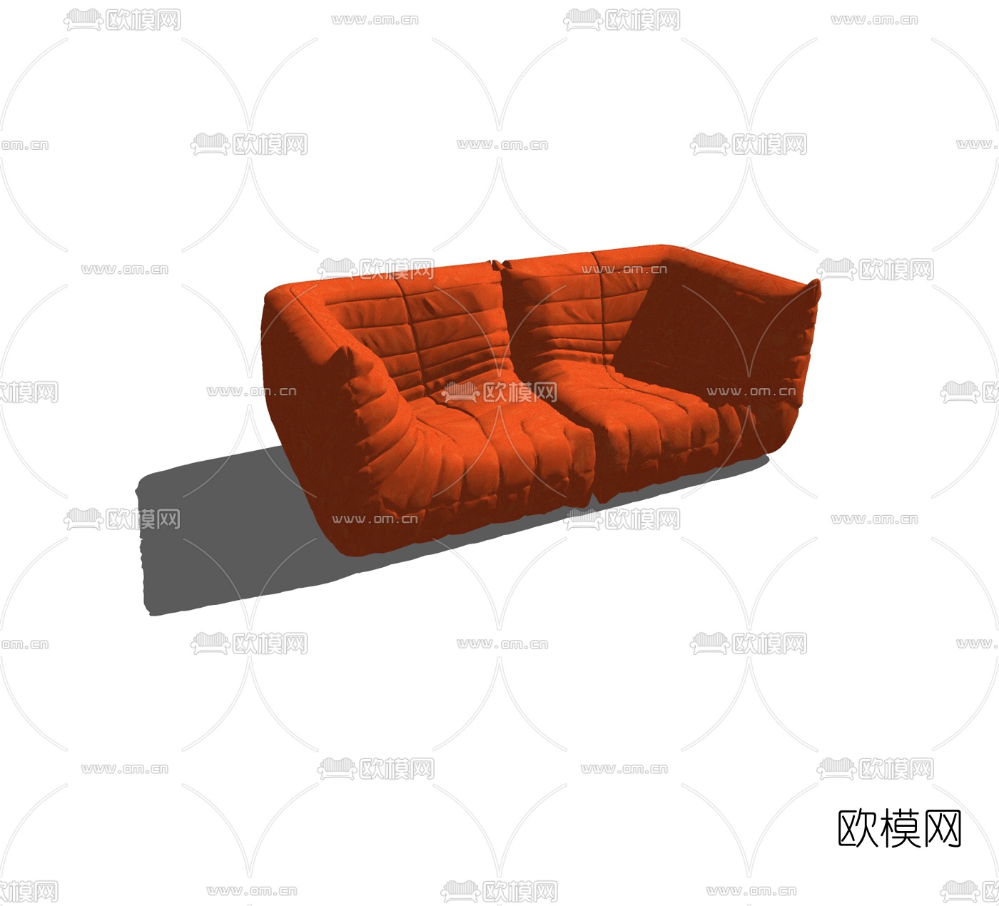 现代双人沙发免费su模型下载