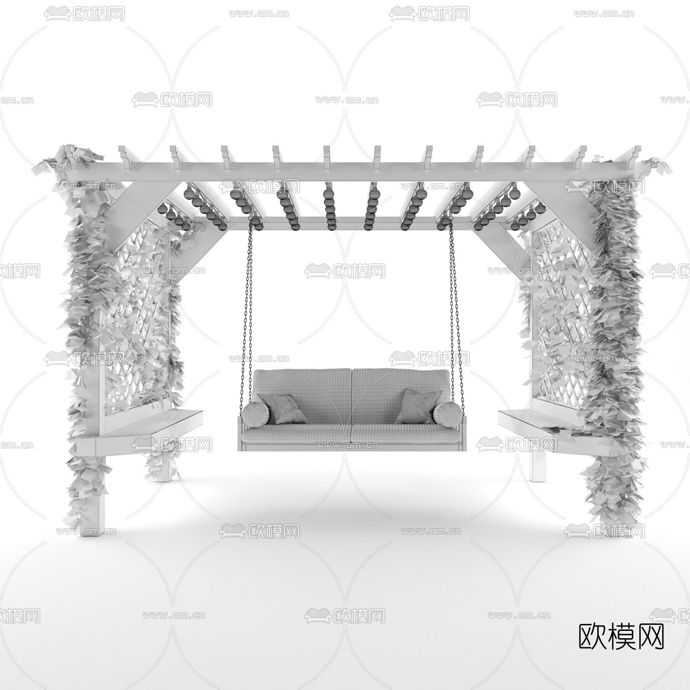 现代户外吊椅3d模型