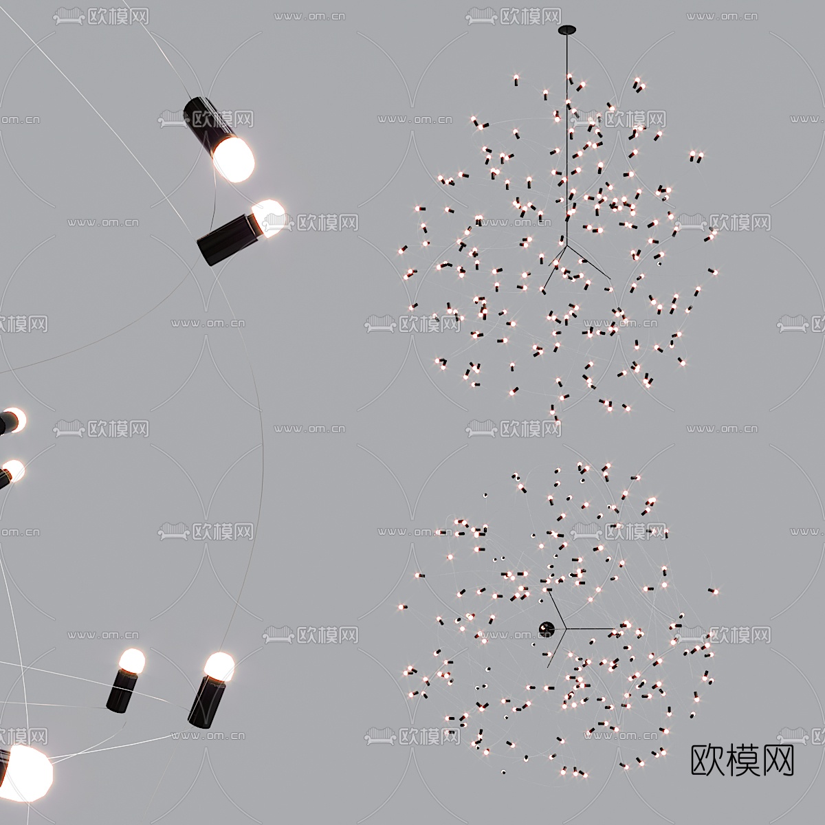 工业风创意吊灯3d模型