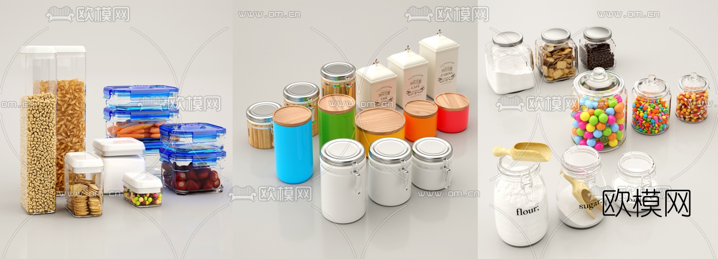 现代糖果食品3d模型