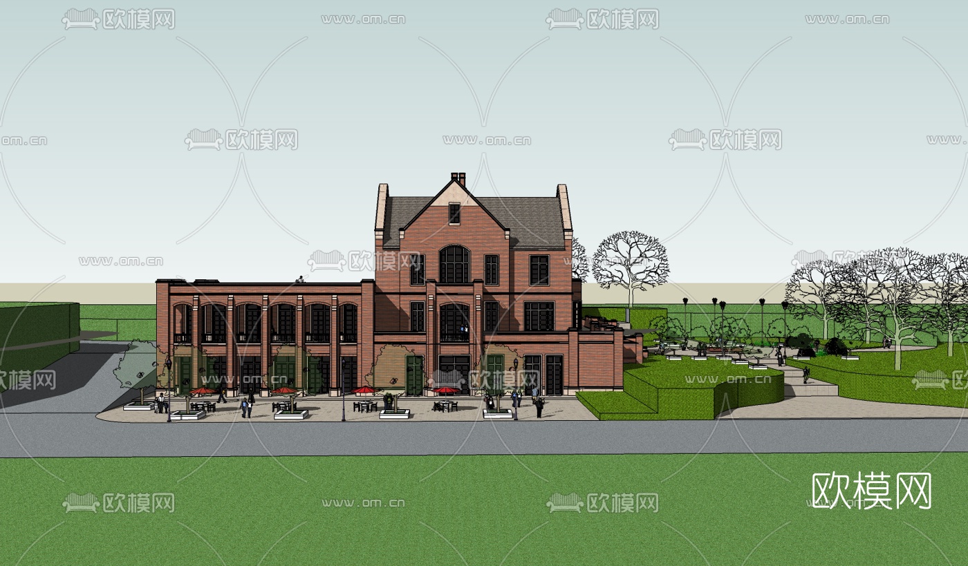欧式商业建筑su模型