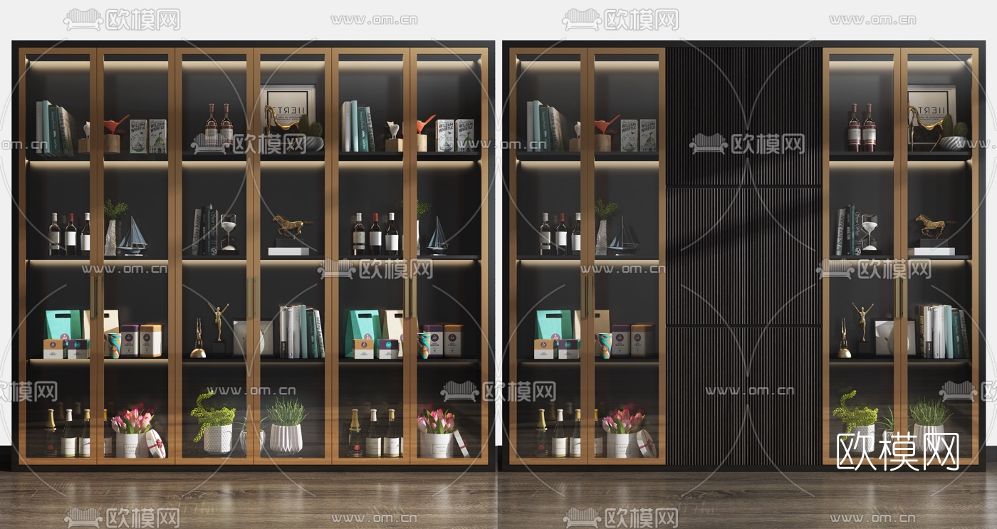 现代装饰柜3d模型