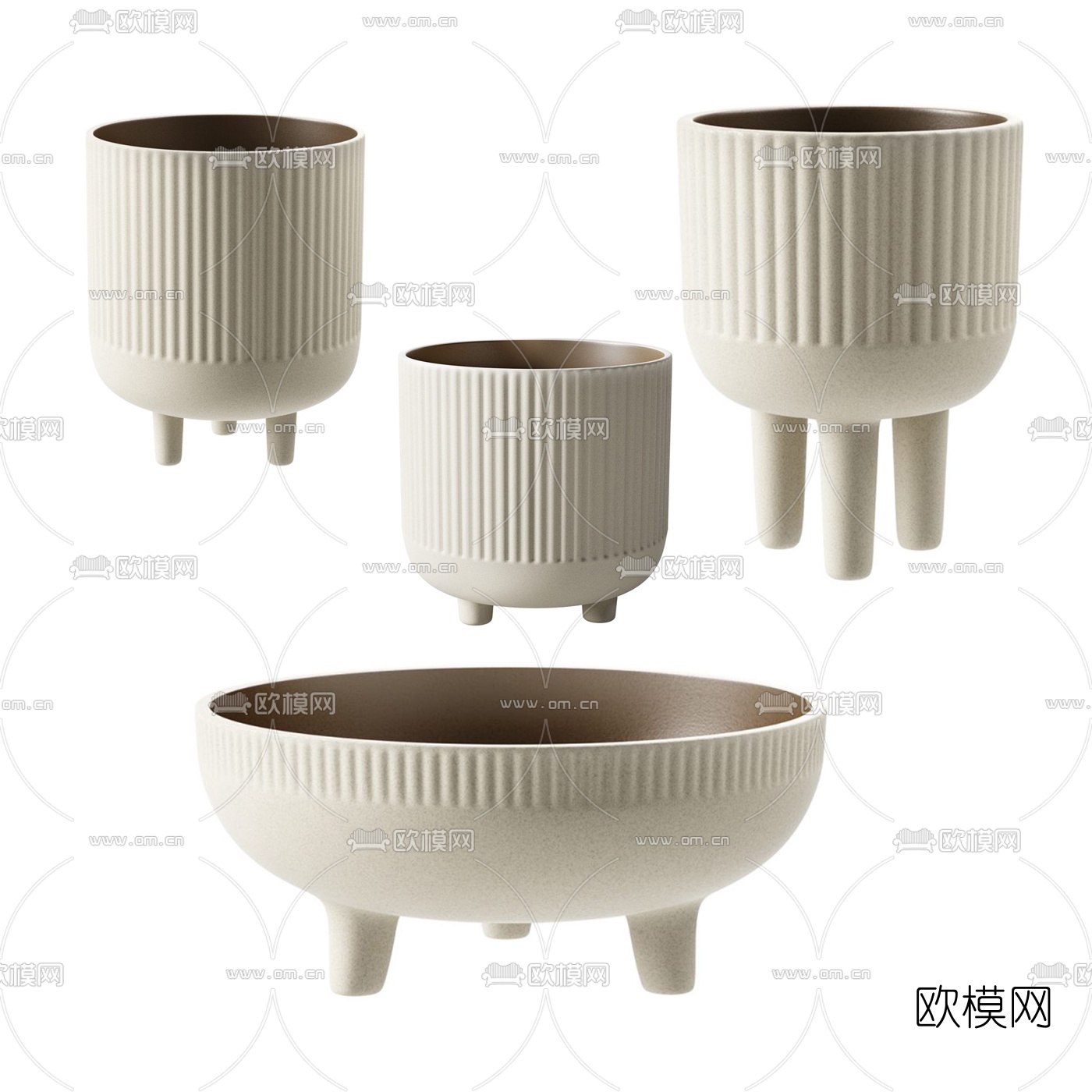 现代陶土器皿3d模型