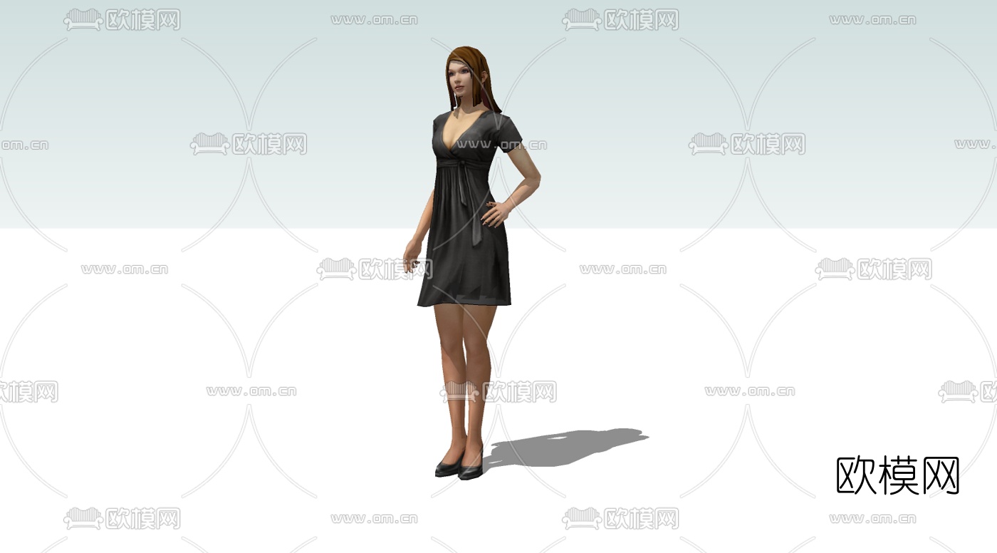 现代人物免费su模型下载