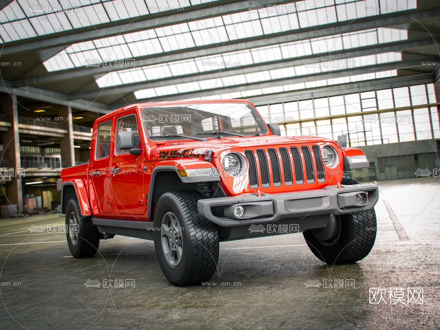 现代吉普角斗士越野车3d模型下载