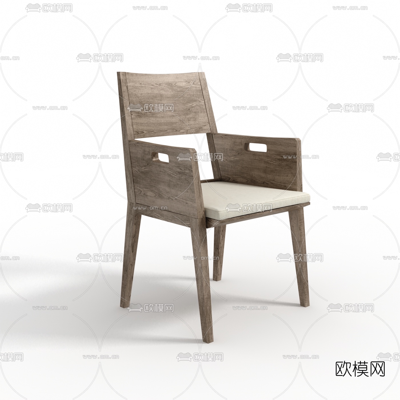 现代单椅3d模型下载（渲染图2）