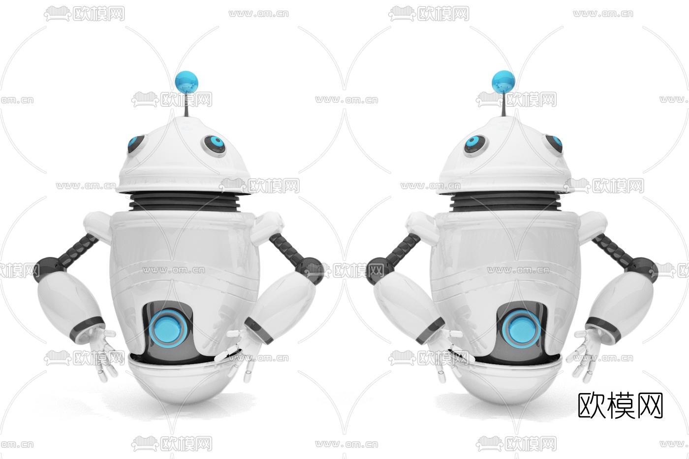 现代智能机器人3d模型