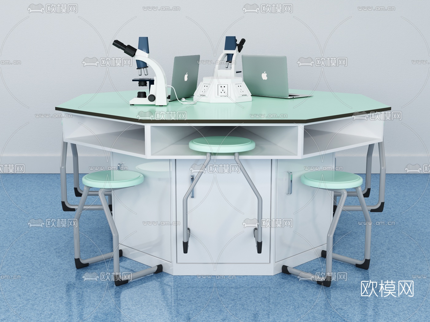 现代实验台3d模型下载