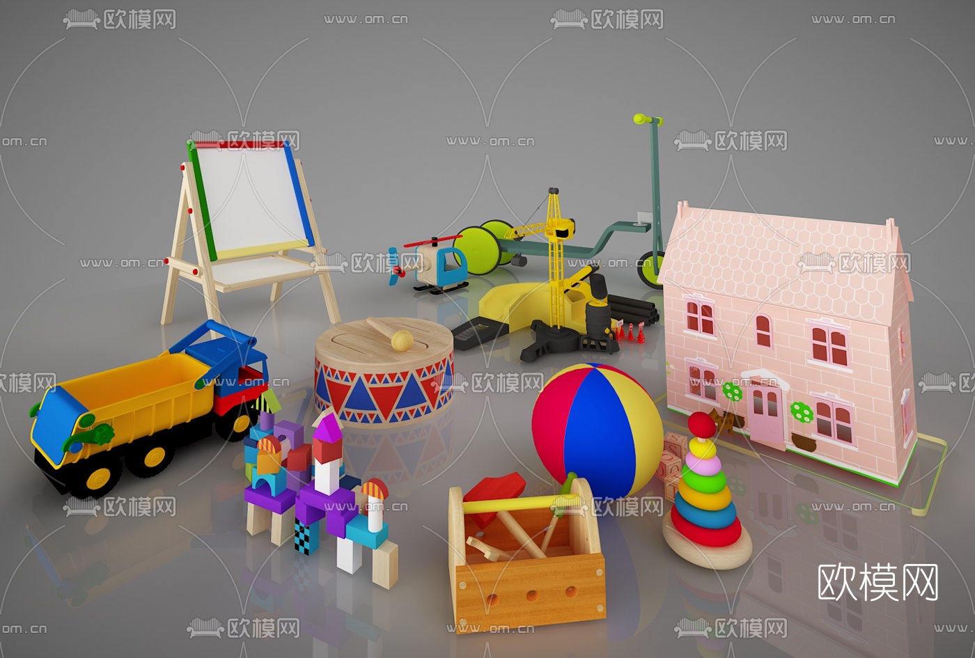 现代儿童玩具3d模型