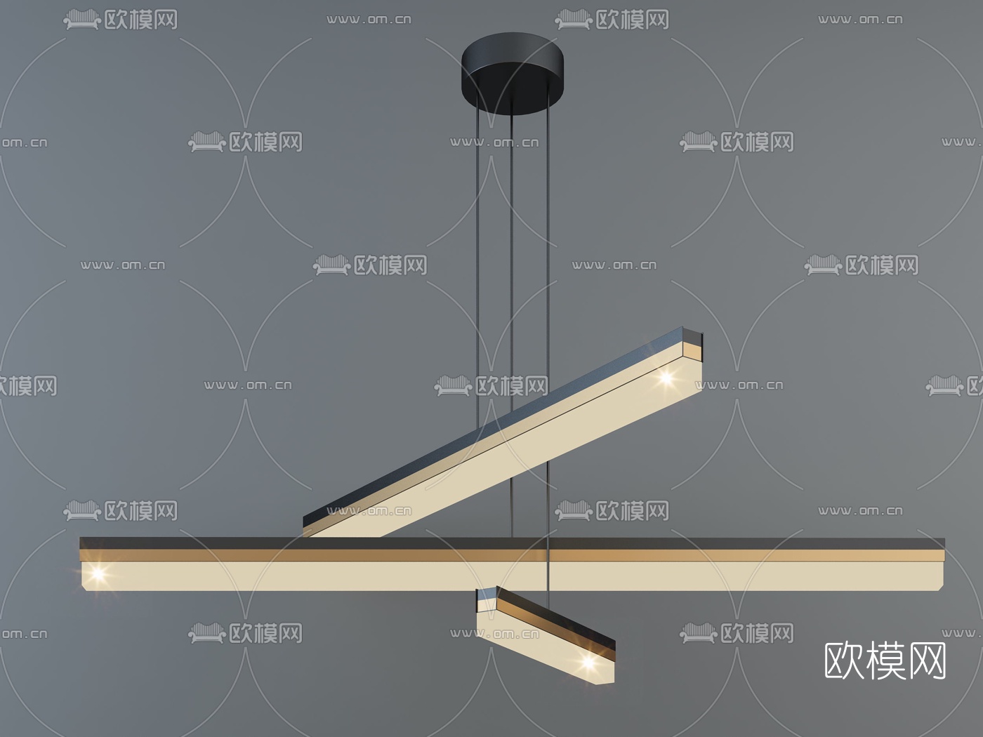 现代简约吊灯3d模型-免费3dmax模型库-欧模网