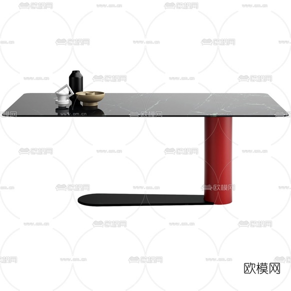 现代简约茶几3d模型下载