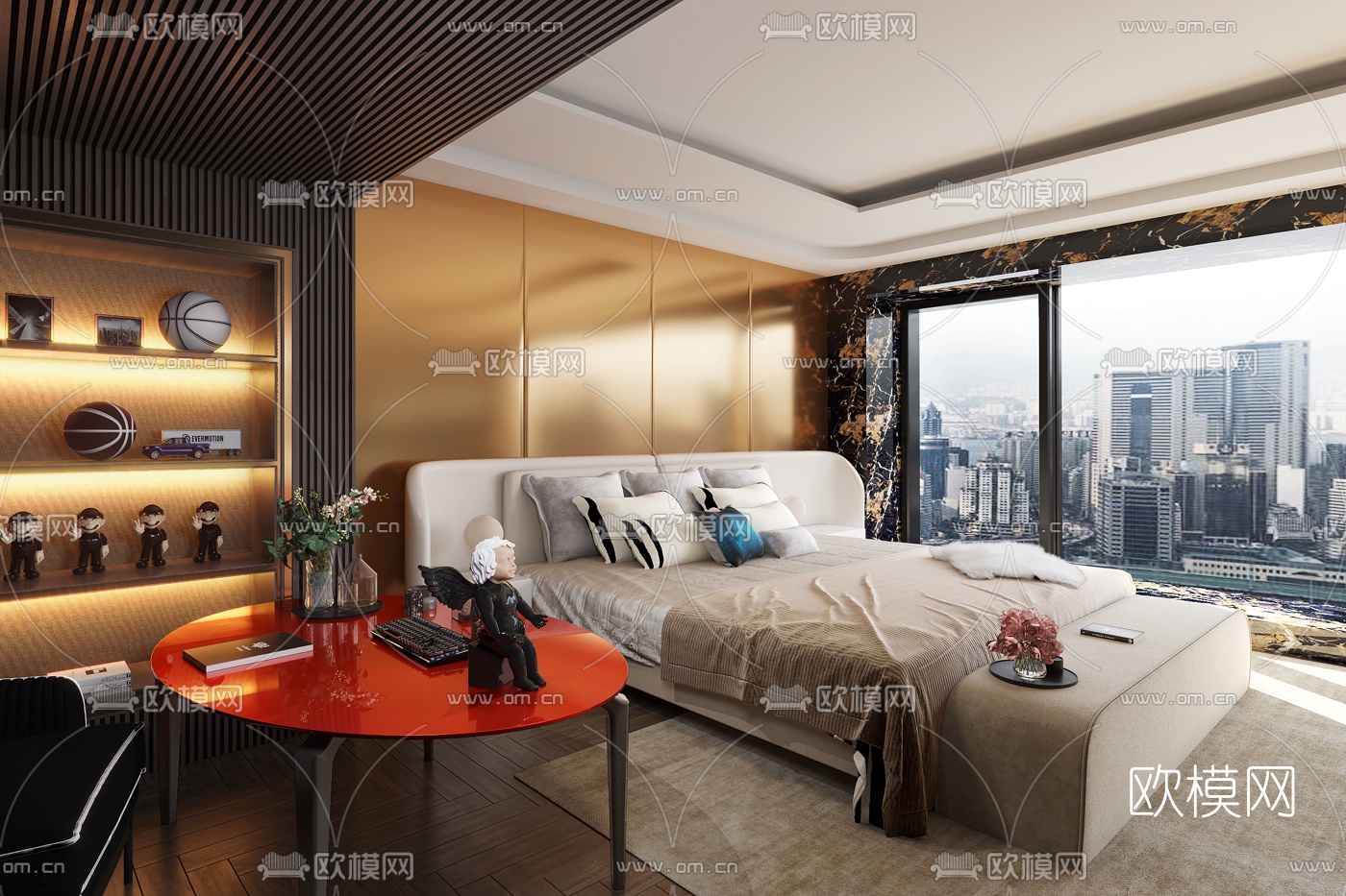 邱德光设计 -现代卧室3D模型