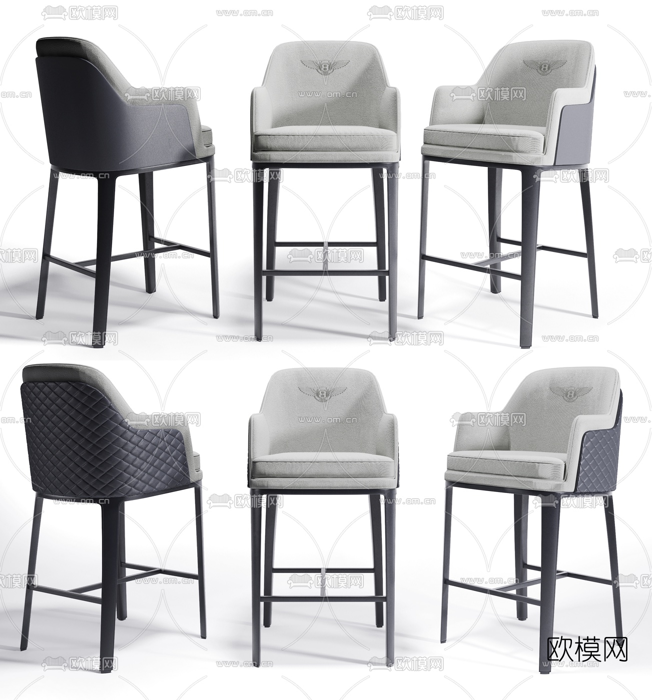 BENTLEY 现代吧台椅3d模型下载