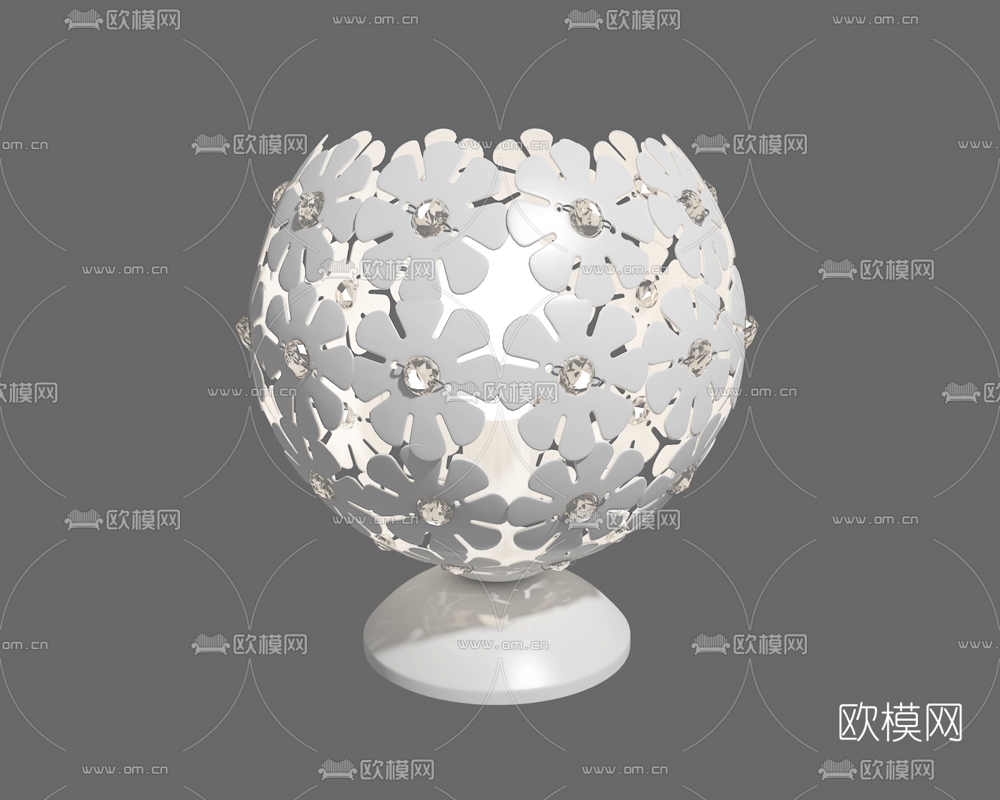 现代花之密语台灯3d模型