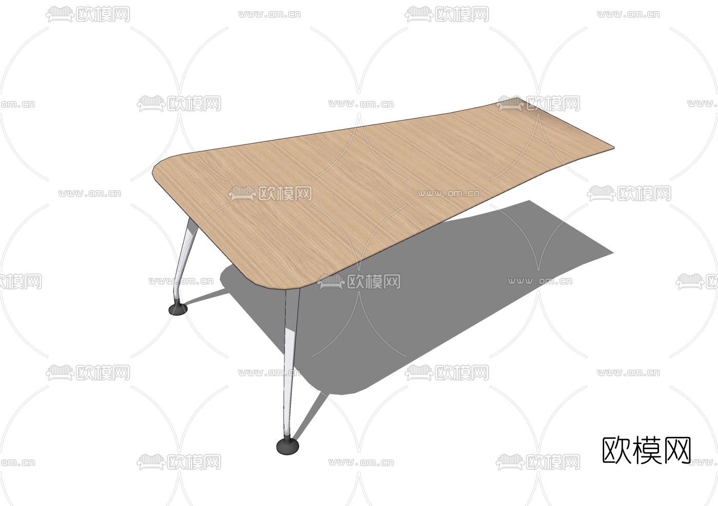 现代简约餐桌免费su模型下载