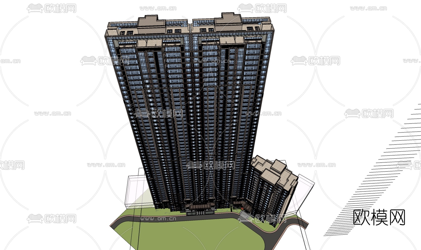 新中式酒店su模型下载（渲染图4）