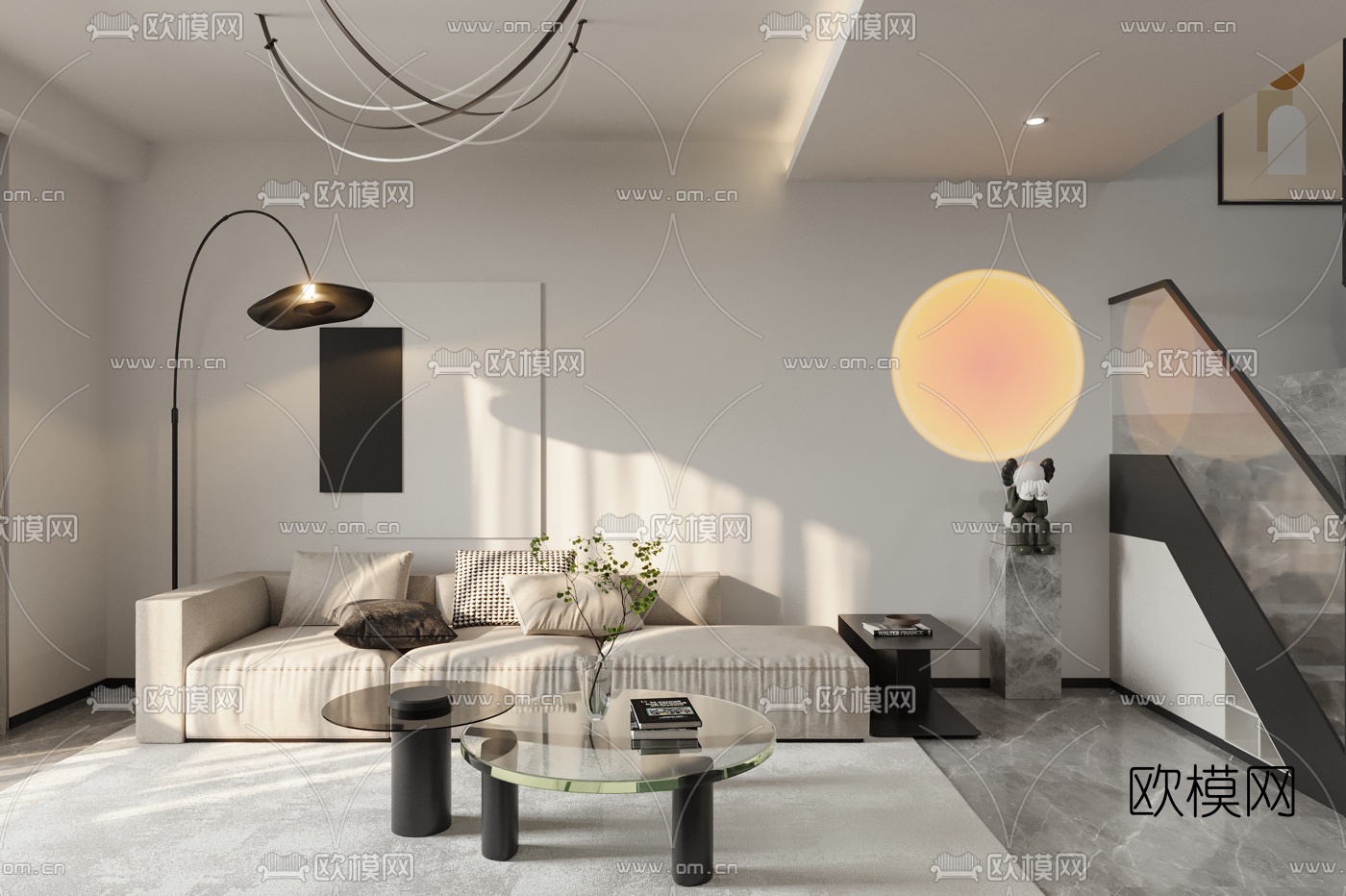 现代loft式公寓3d模型