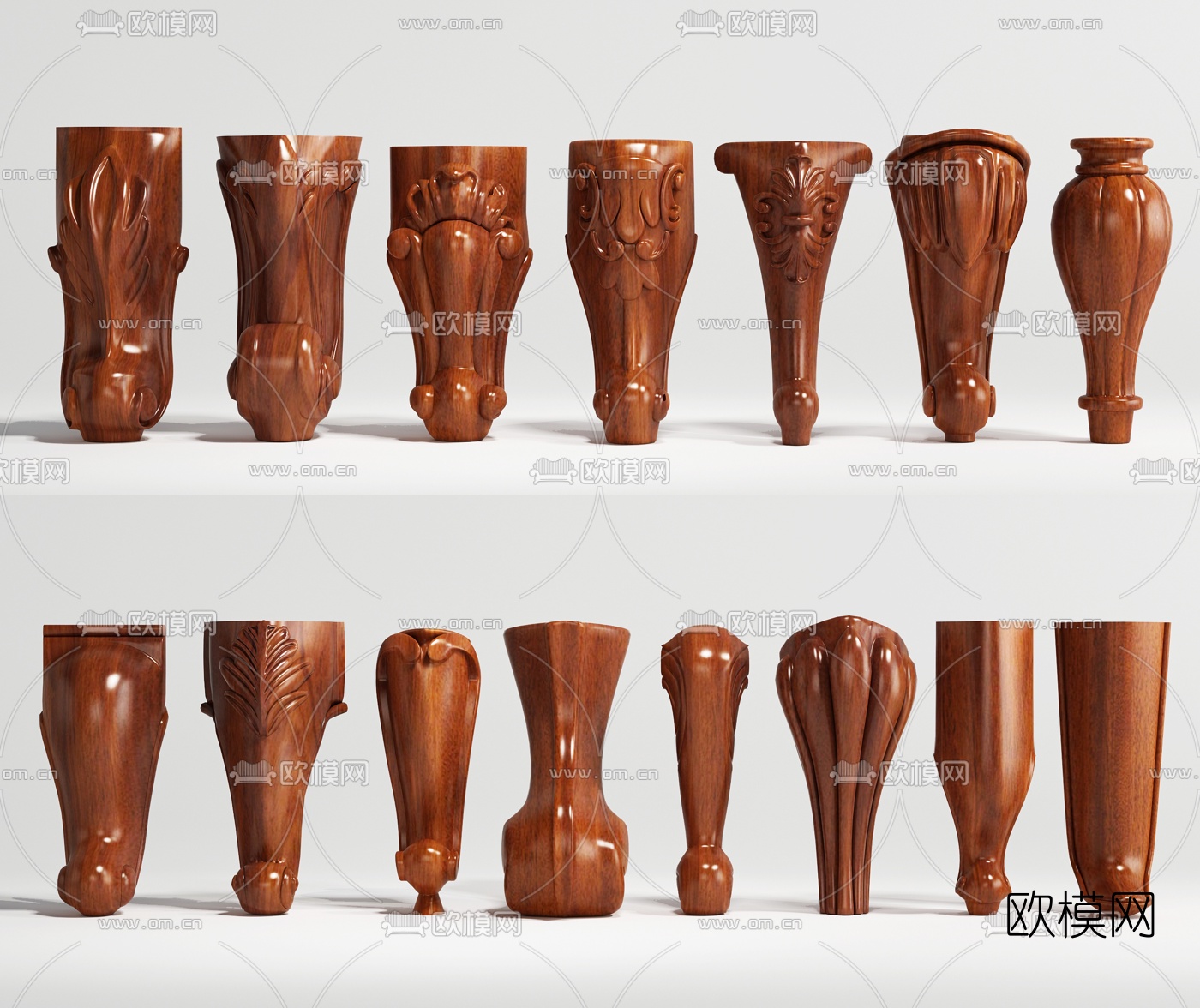 欧式罗马柱家具配件3d模型下载