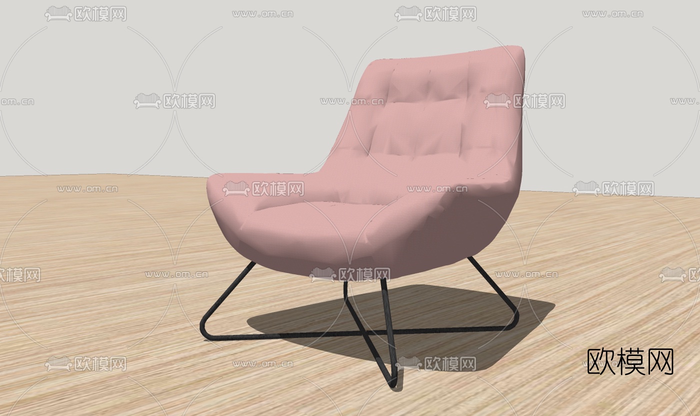 现代休闲椅免费su模型下载