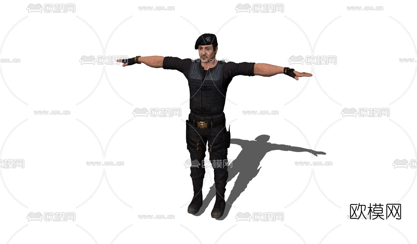 现代敢死队人物免费su模型下载