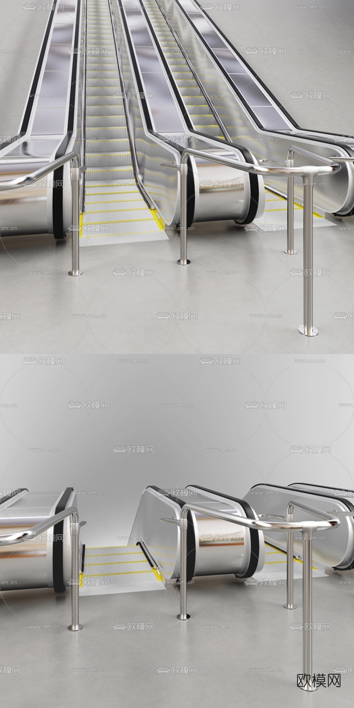 现代手扶电梯3d模型下载