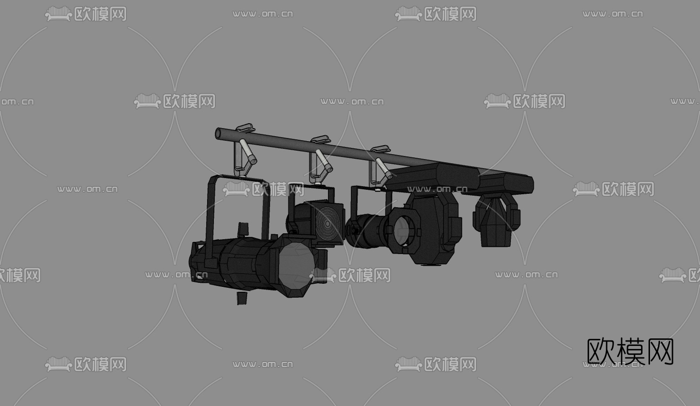 现代射灯舞台灯免费su模型下载（渲染图1）
