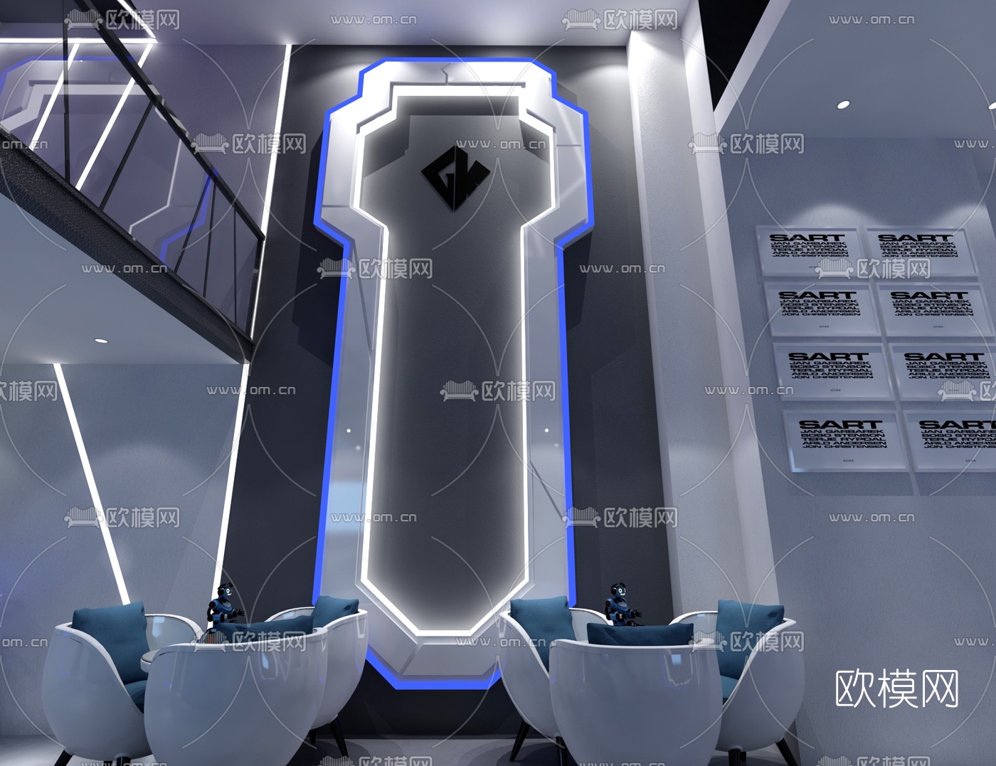 现代VR体验馆3D模型