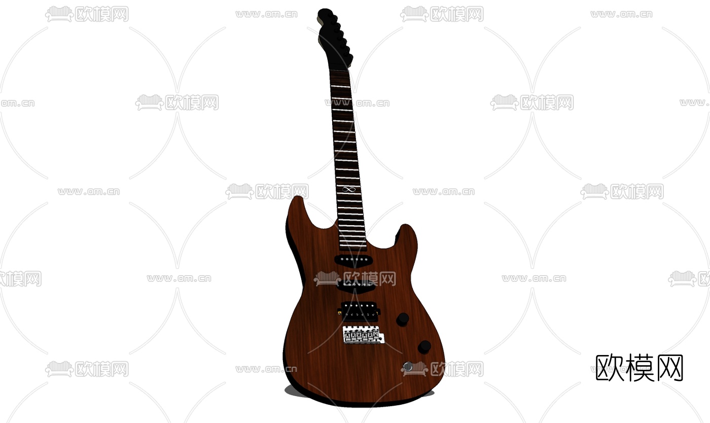 现代吉他免费su模型下载